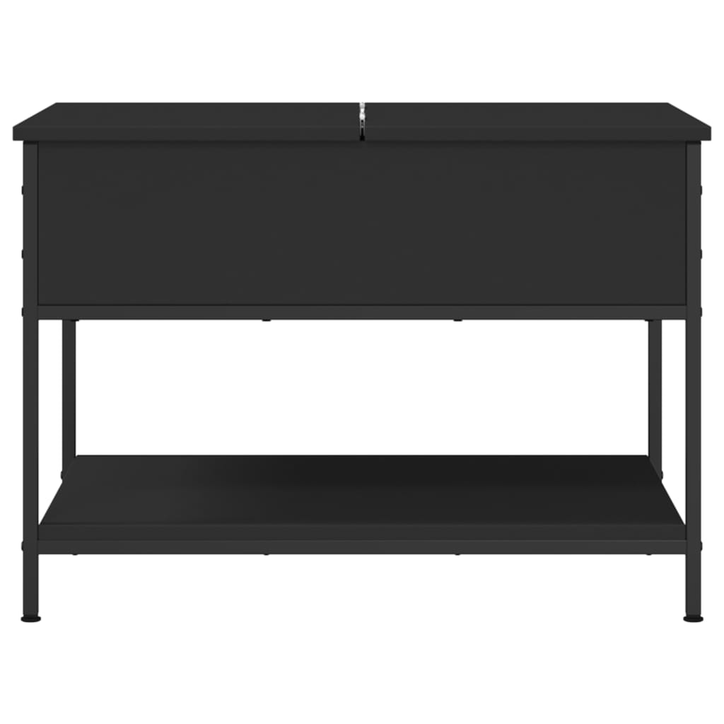 vidaXL Soffbord svart 70x50x50 cm konstruerat trä och metall