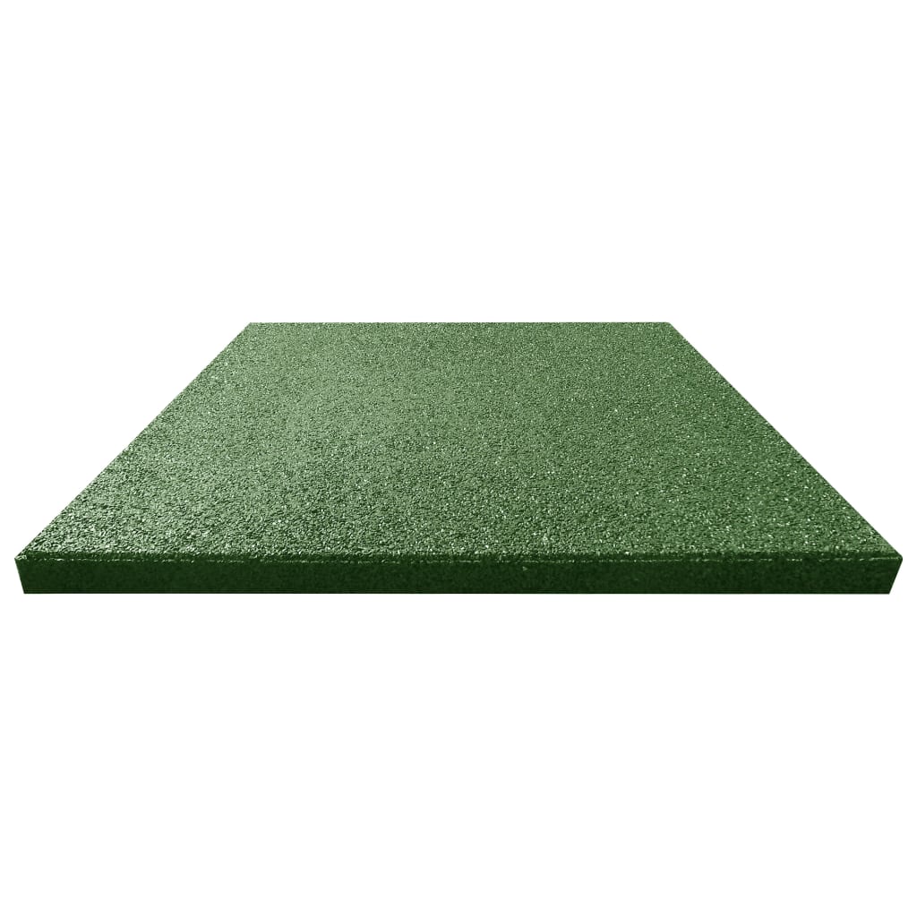 vidaXL Fallskyddsmattor 12 st gummi 50x50x3 cm grön