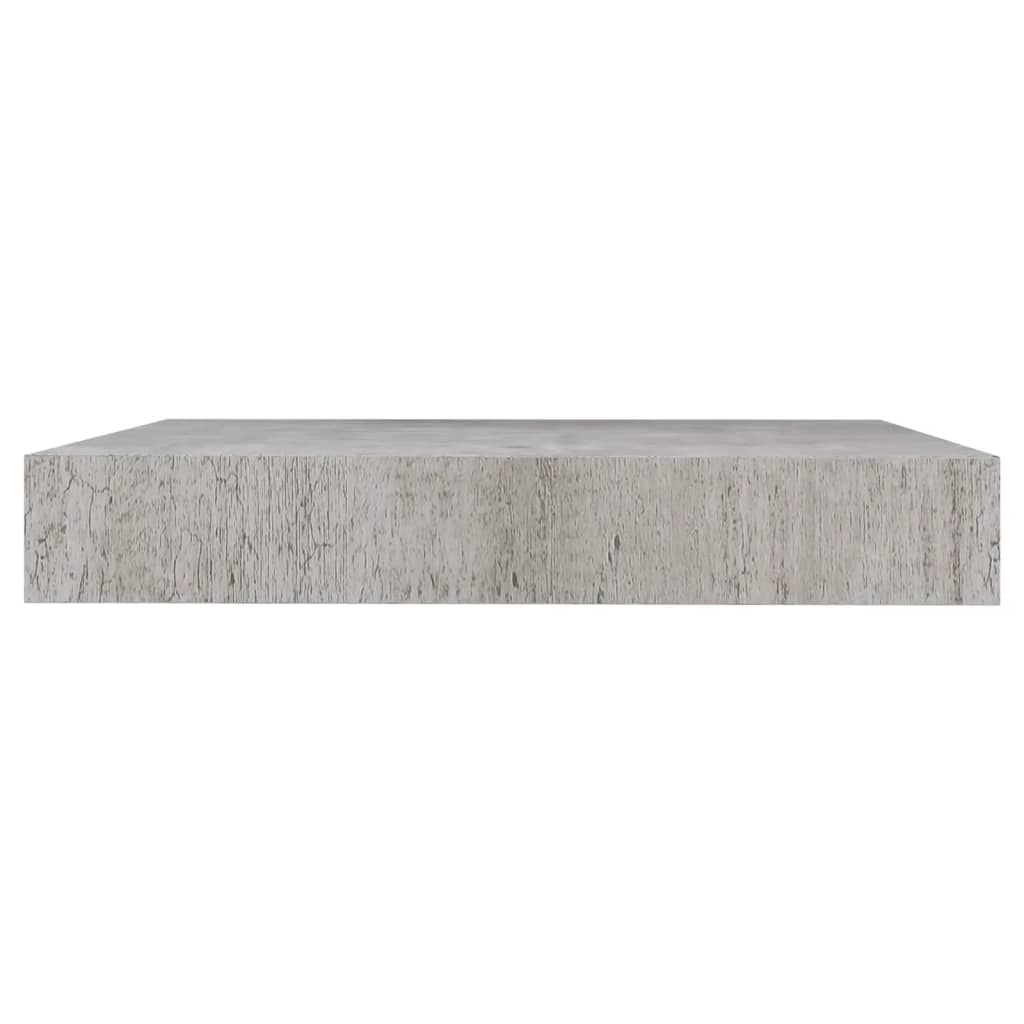 vidaXL Svävande vägghylla betonggrå 23x23,5x3,8 cm MDF