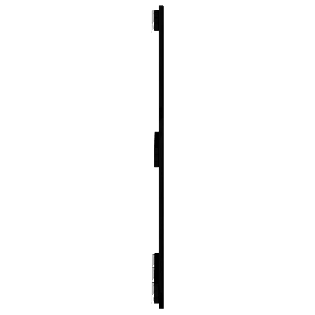 vidaXL Väggmonterad huvudgavel svart 166x3x90 cm massiv furu
