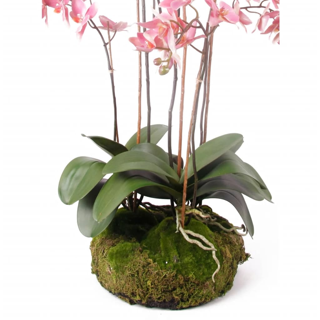 Emerald Konstväxt orkidé med mossa rosa 75 cm 417662