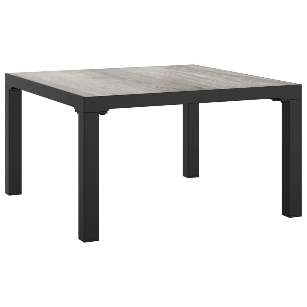 vidaXL Loungebord grå 55x55x31 cm DPC och stål