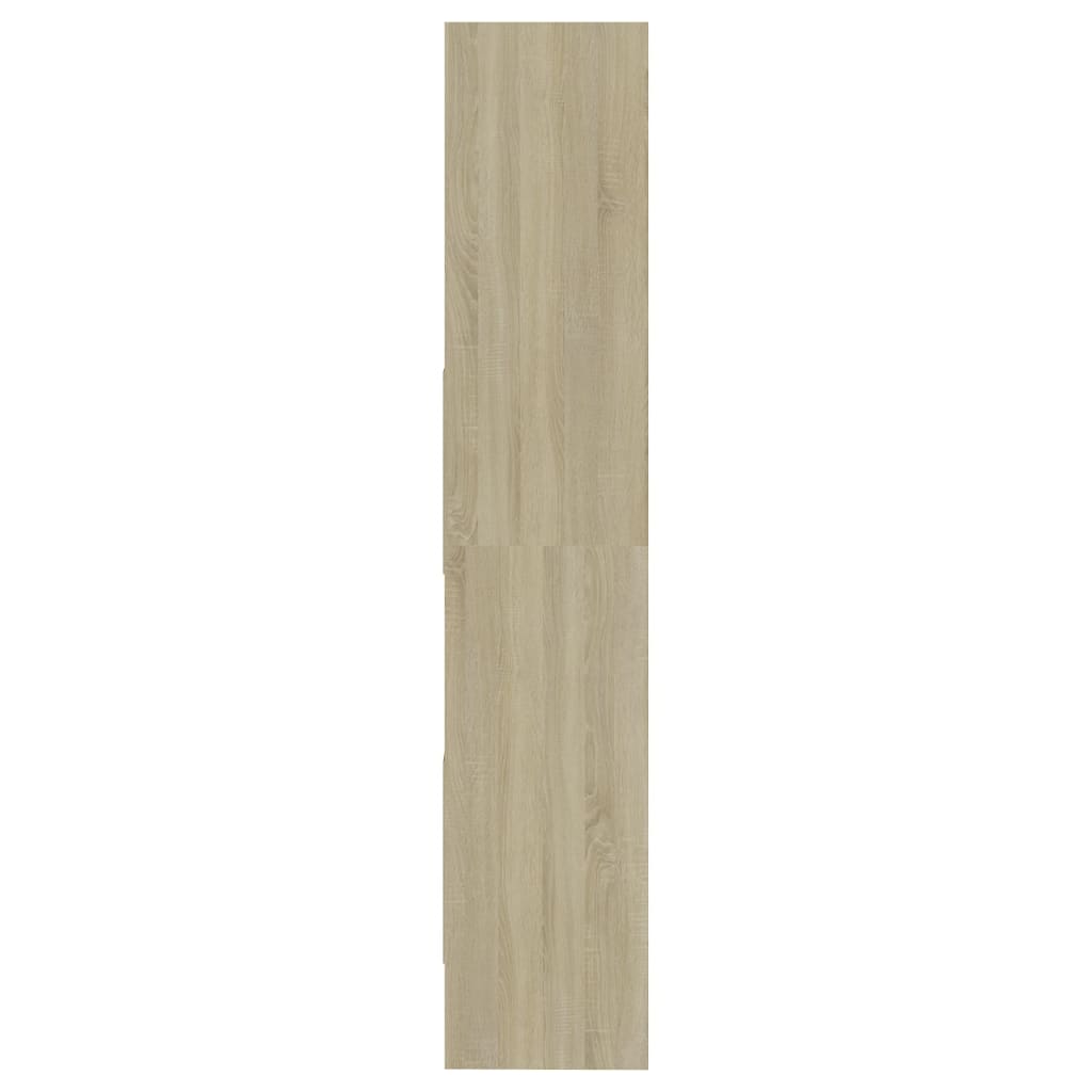 vidaXL Bokskåp vit och sonoma-ek 60x35x180 cm konstruerat trä