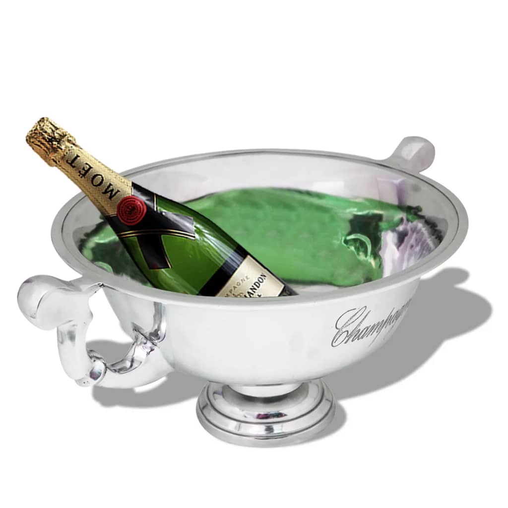 vidaXL Pokal champagnekylare aluminium silver