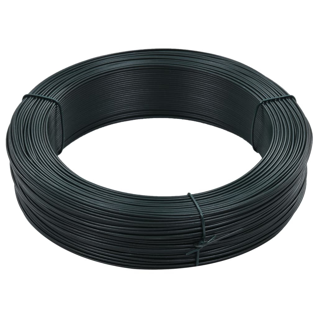 vidaXL Stagtråd 250 m 1,6/2,5 mm stål svartgrön