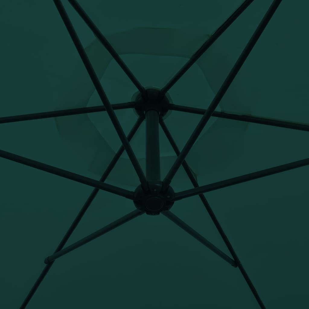 vidaXL Frihängande parasoll 3 m grön