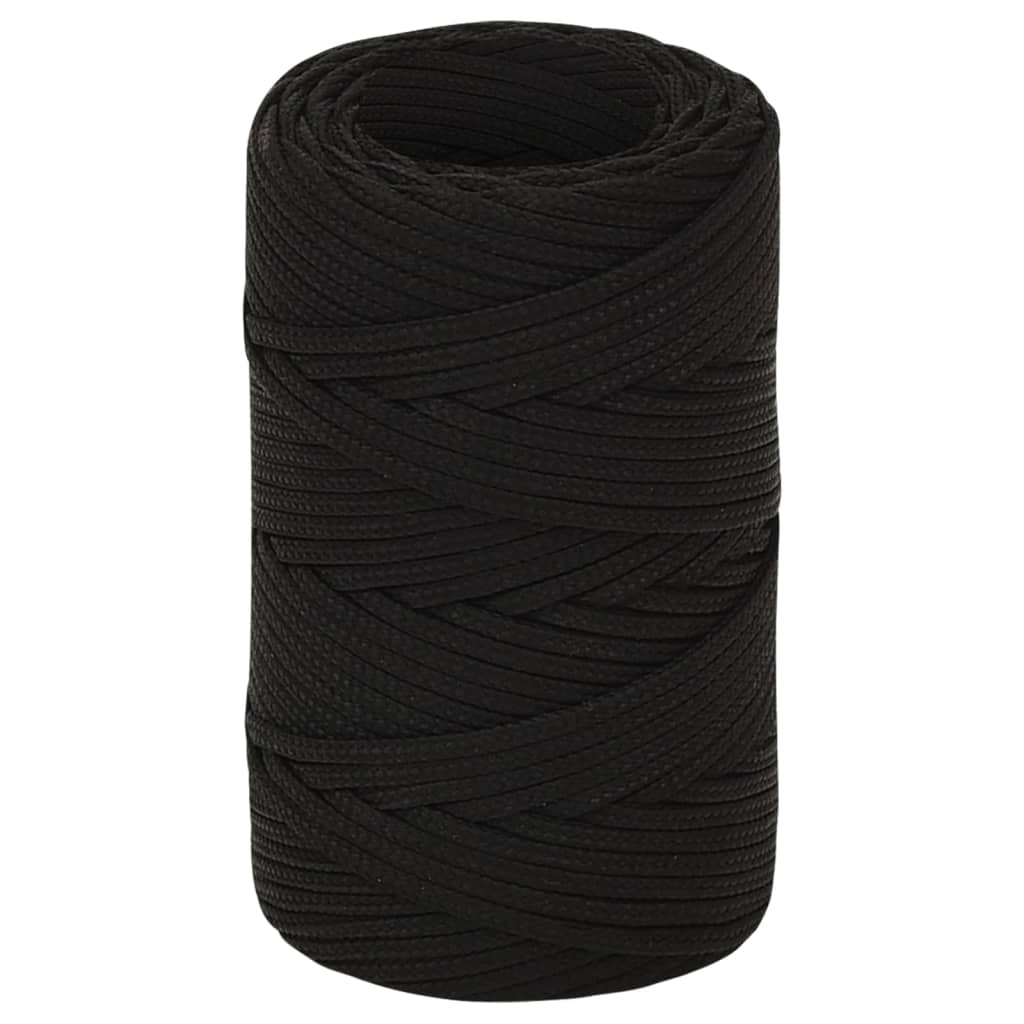 vidaXL Rep svart 20 mm 25 m polyester