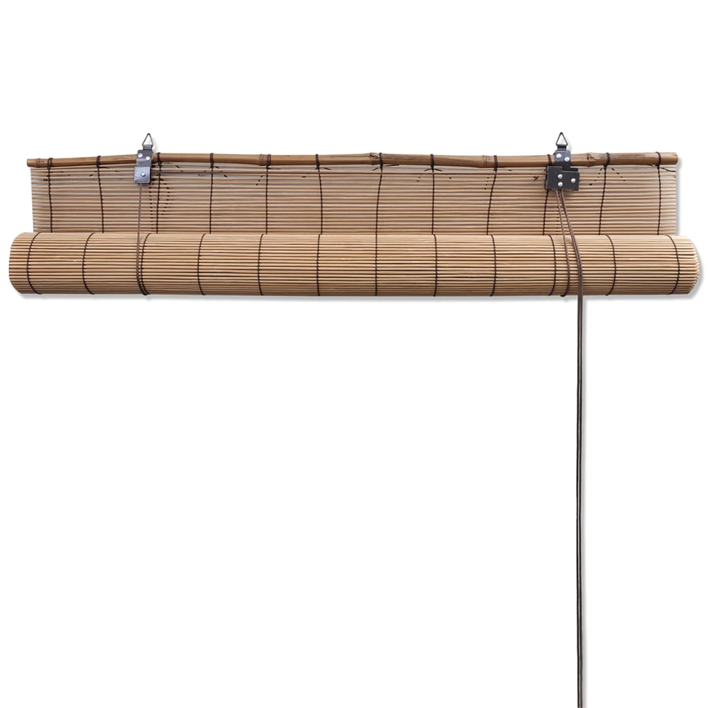 vidaXL Rullgardin i bambu 140 x 160 cm brun