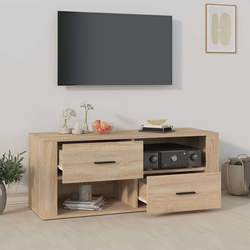 vidaXL TV-skåp sonoma-ek 100x35x40 cm konstruerat trä