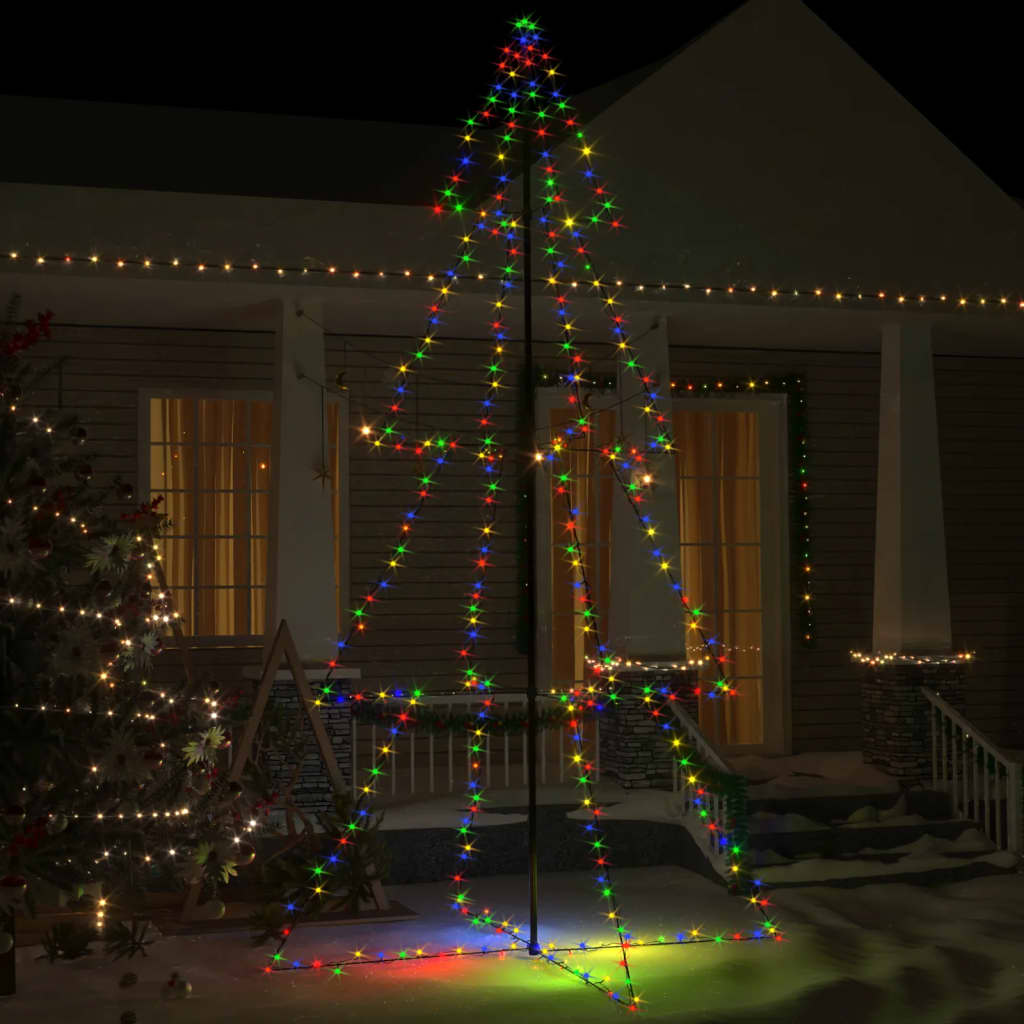 vidaXL Ljuskon för julgran 360 LED inne/ute 143x250 cm