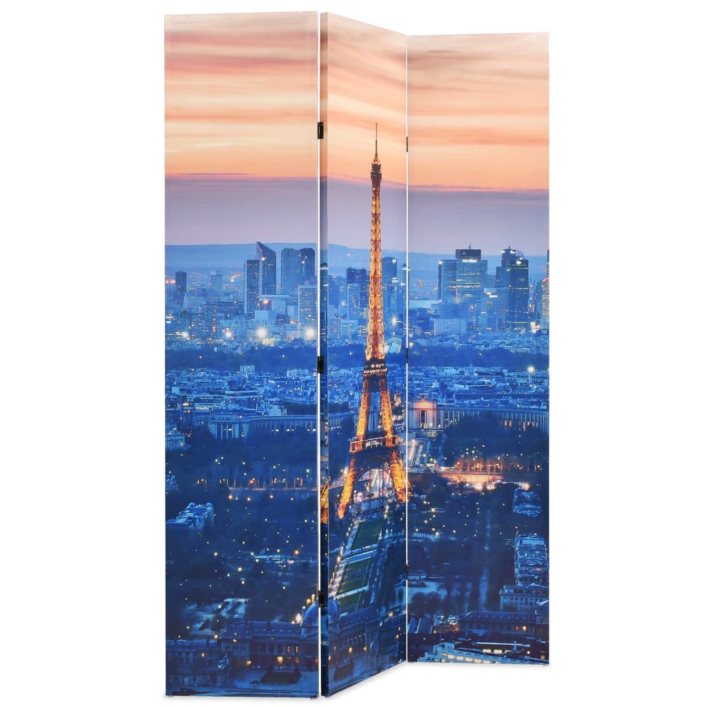 vidaXL Vikbar rumsavdelare Paris i nattetid 120x170 cm