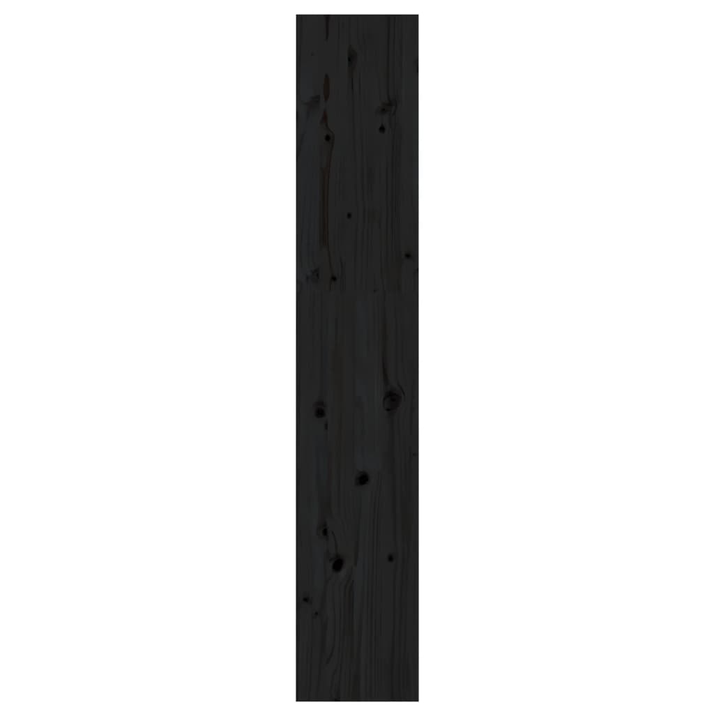 vidaXL Bokhylla/rumsavdelare svart 60x30x167,5 cm massiv furu