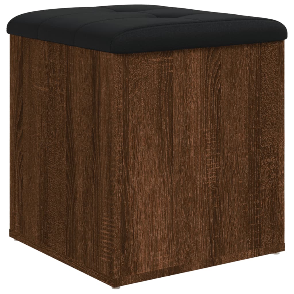 vidaXL Förvaringsbänk brun ek 42x42x45 cm konstruerat trä