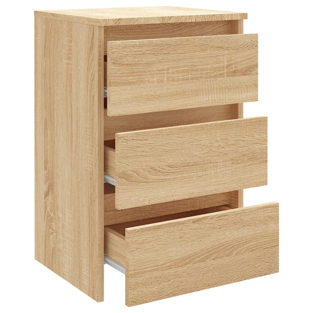 vidaXL Sängbord 2 st sonoma-ek 40x35x62,5 cm konstruerat trä