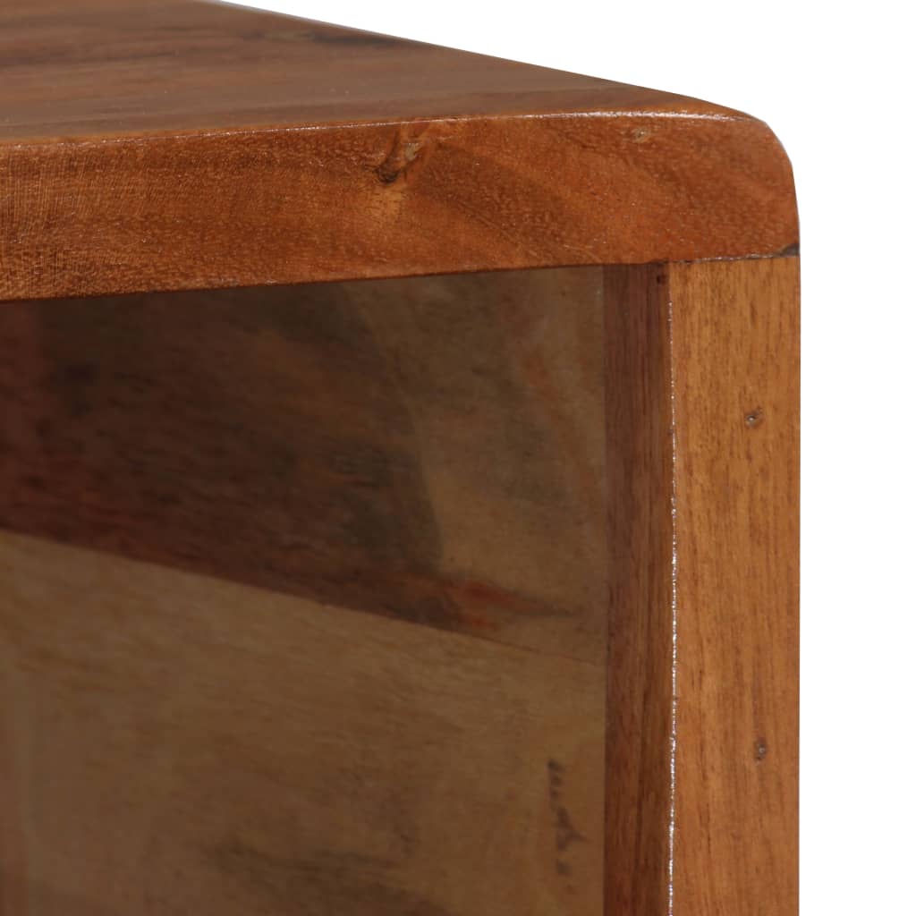 vidaXL Soffbord med snidad låda massivt trä 100x50x40 cm