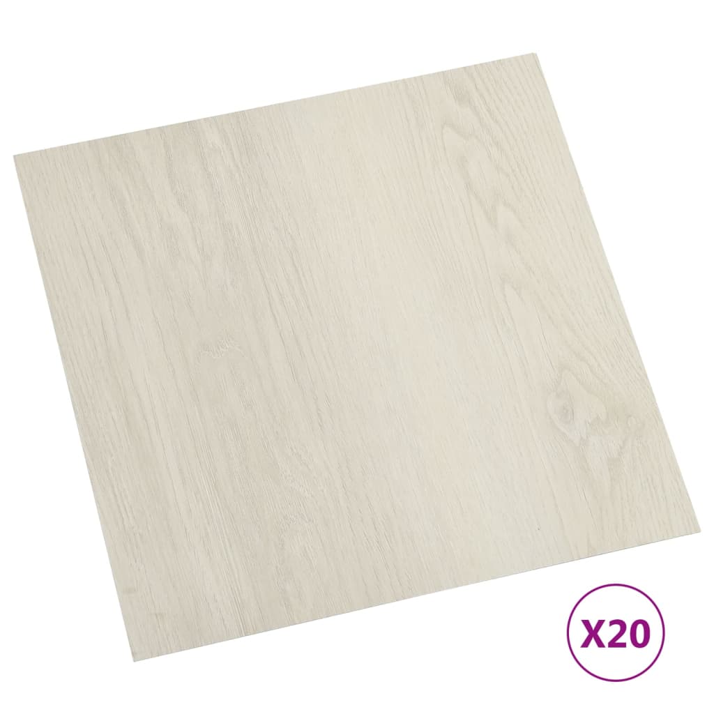 vidaXL Självhäftande golvplankor 20 st PVC 1,86 m² beige