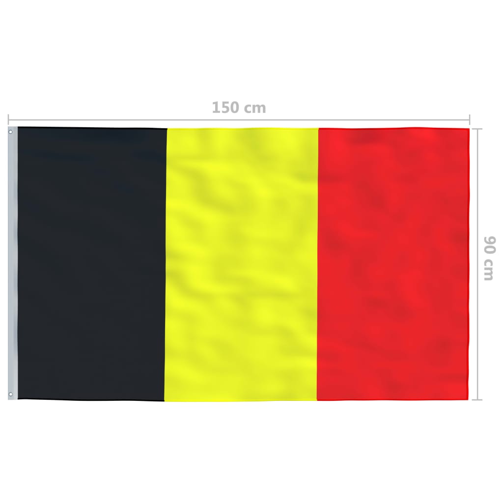 vidaXL Belgiens flagga 90x150 cm