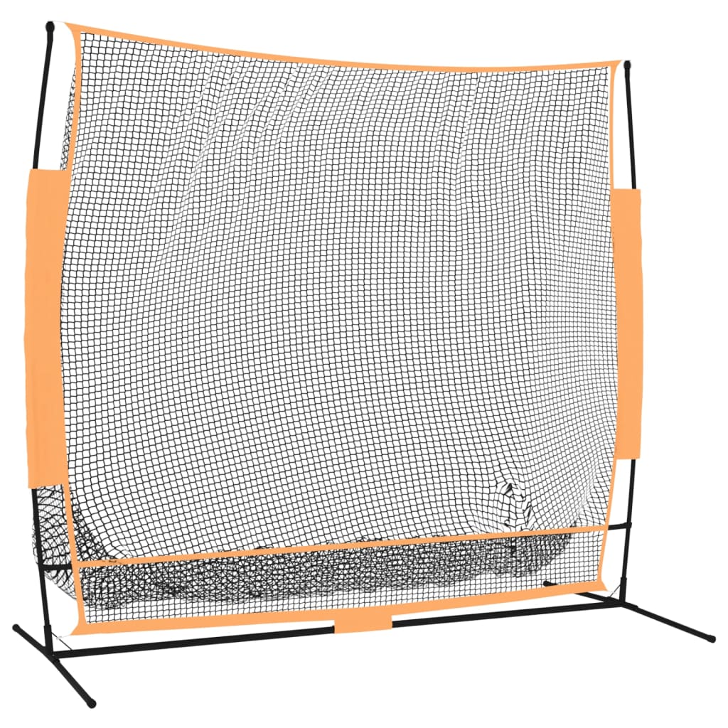 vidaXL Övningsnät för golf svart och orange 215x107x216 cm Polyester