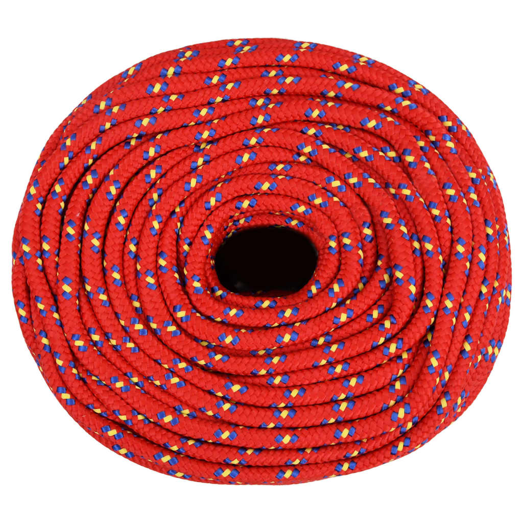 vidaXL Båtlina röd 10 mm 500 m polypropen