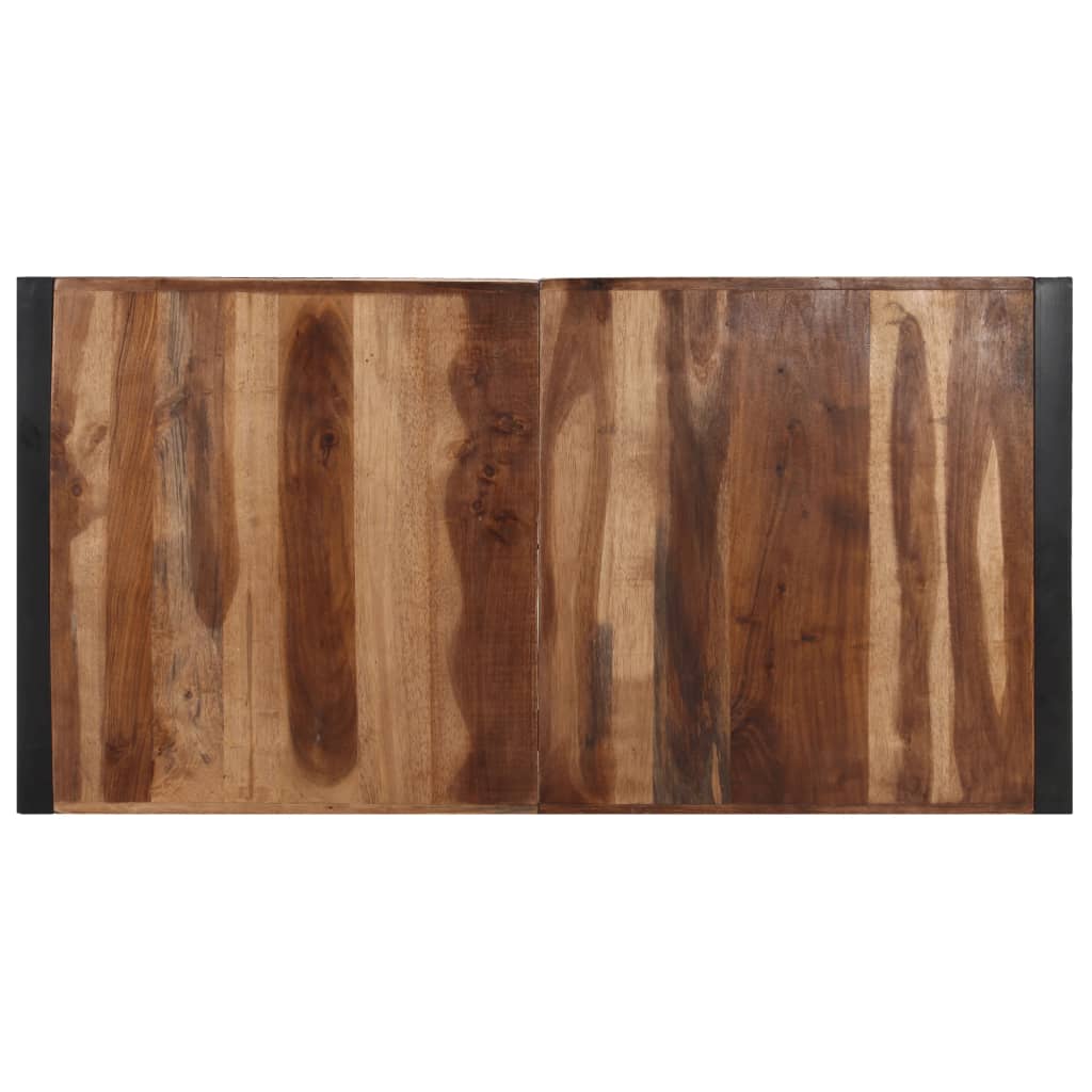 vidaXL Soffbord 140x70x40 cm massivt trä med sheshamfinish
