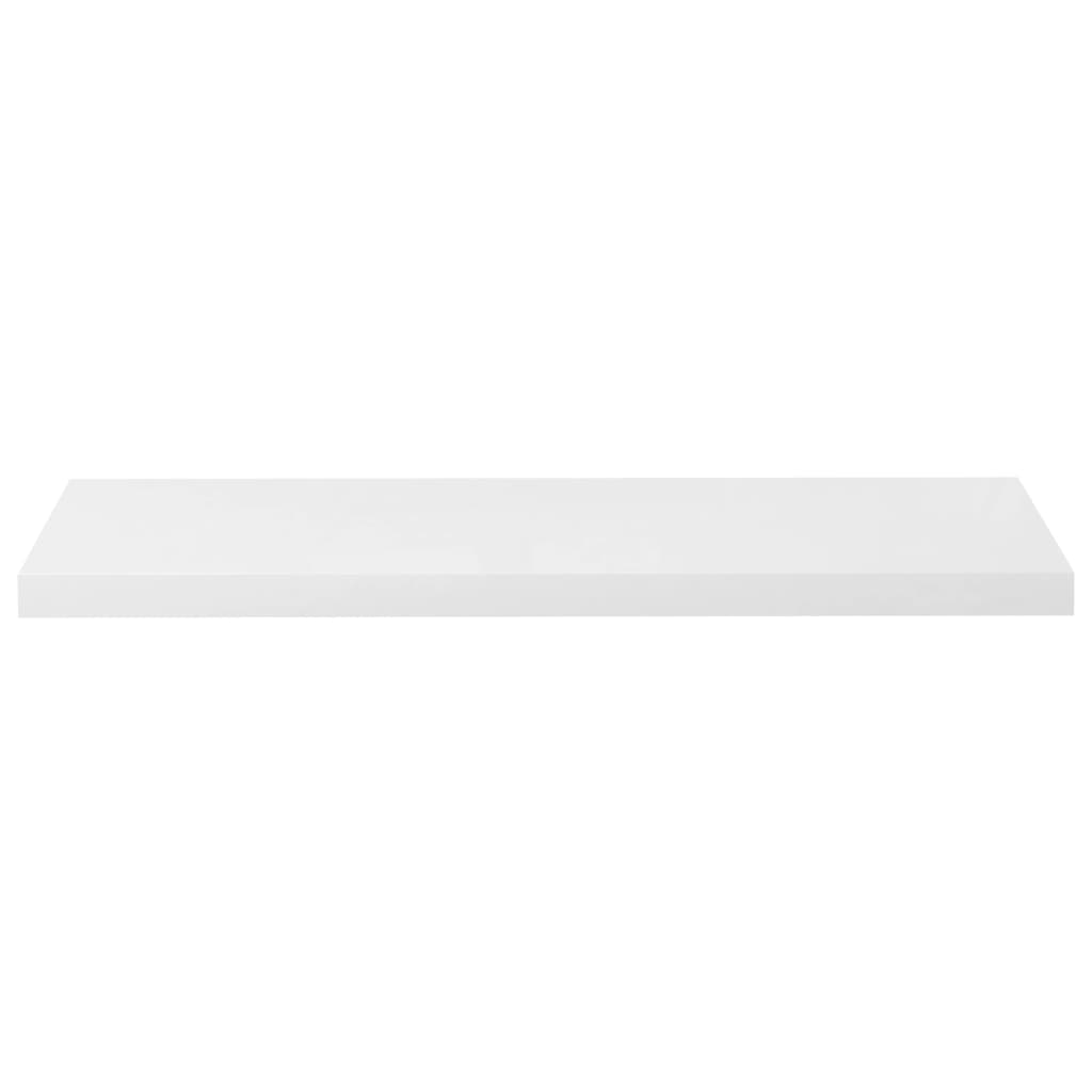vidaXL Svävande vägghylla vit högglans 90x23,5x3,8 cm MDF