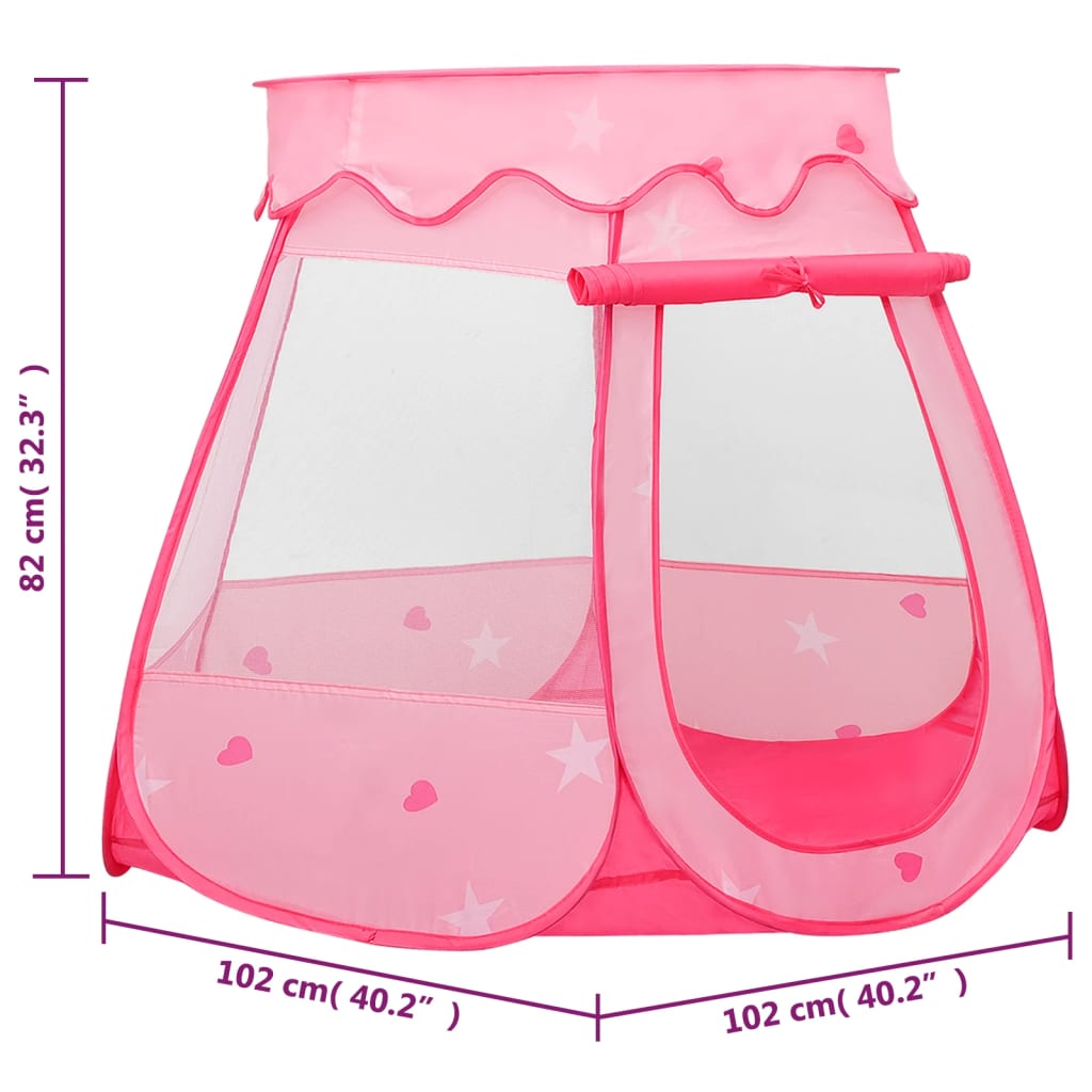 vidaXL Lektält för barn rosa 102x102x82 cm