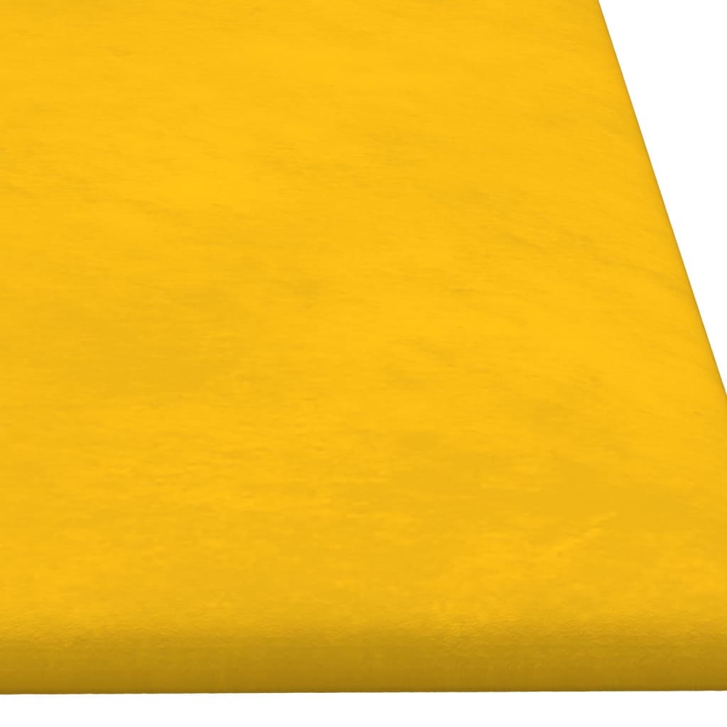 vidaXL Väggpaneler 12 st gul 90x30 cm sammet 3,24 m²