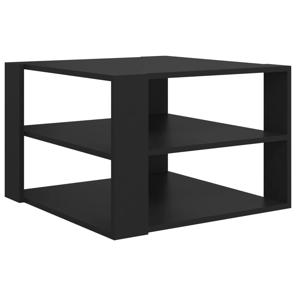 vidaXL Soffbord svart 60x60x40 cm konstruerat trä