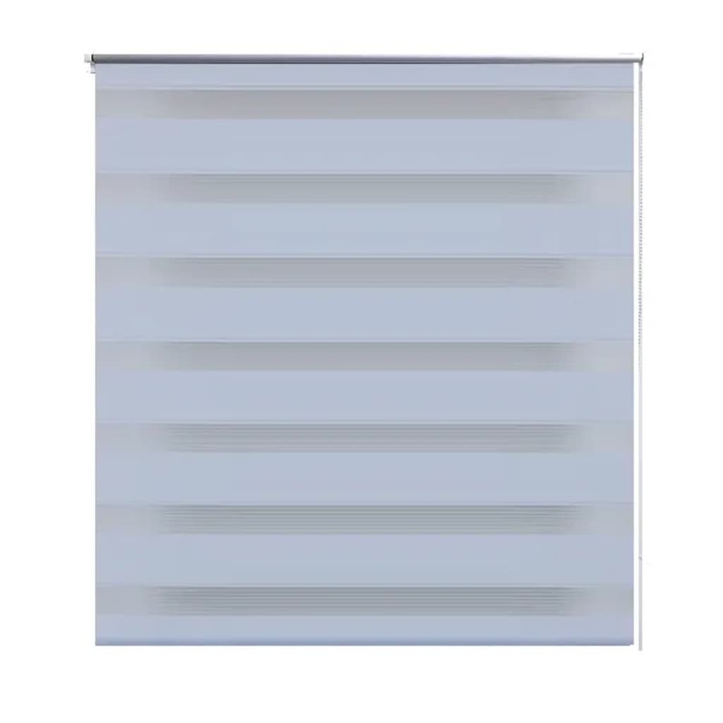 Rullgardin randig vit 100 x 175 cm transparent