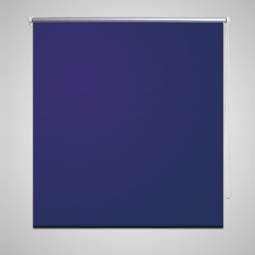 vidaXL Rullgardin för mörkläggning 140 x 175 cm marinblå