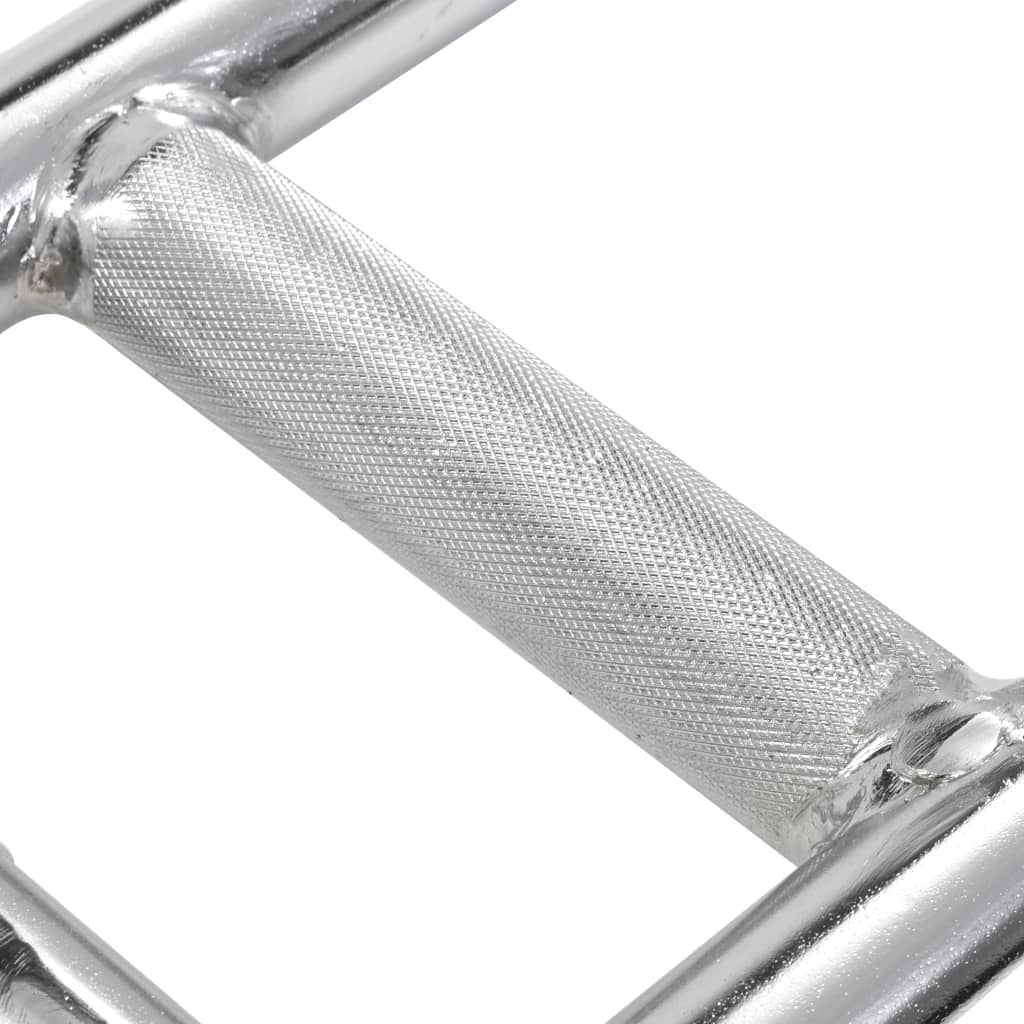 vidaXL Tricepsstång 3x86 cm stål silver