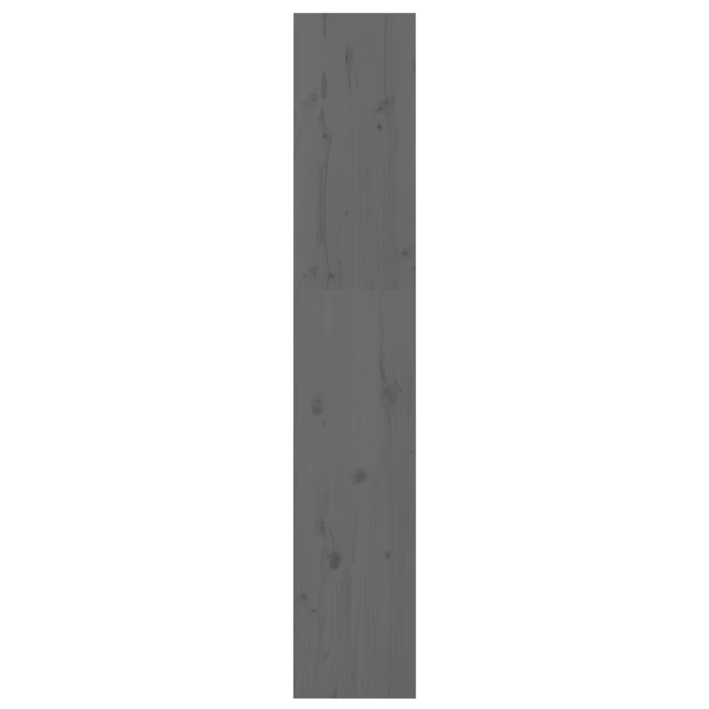 vidaXL Bokhylla/rumsavdelare grå 60x30x167,5 cm massiv furu