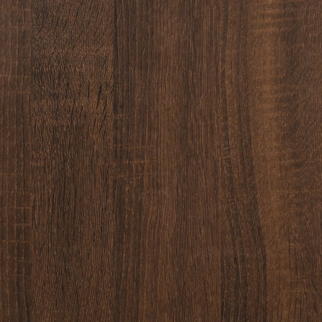 vidaXL Skrivbord med lådor brun ek 102x50x76 cm konstruerat trä