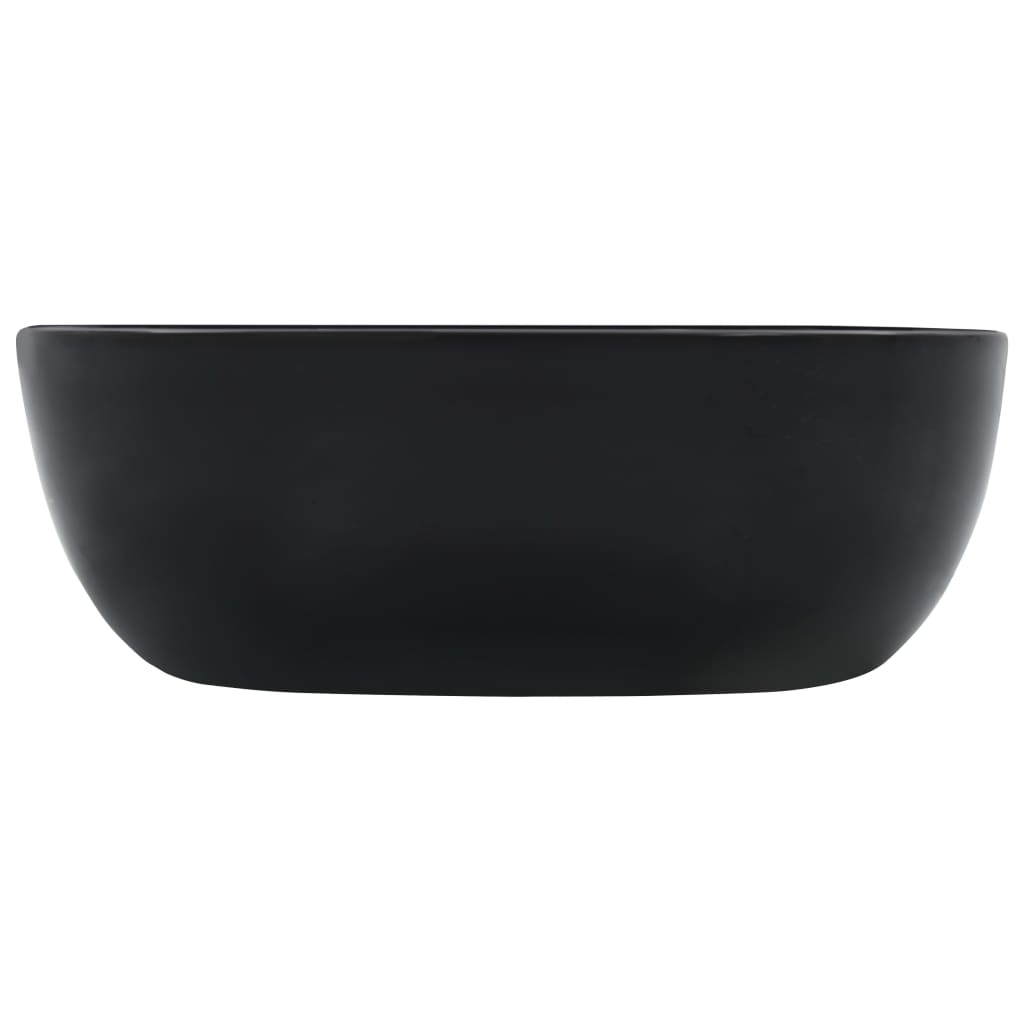 vidaXL Handfat 42,5x42,5x14,5 cm keramik svart