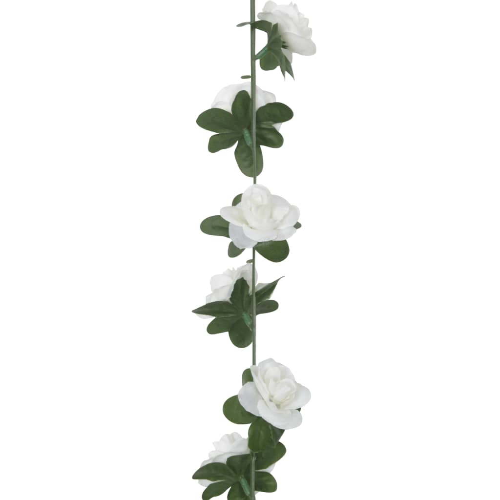 vidaXL Konstgjorda girlanger 6 st vit 240 cm