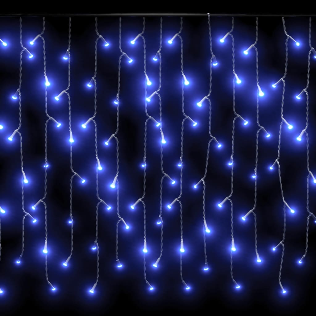 vidaXL Ljusslinga draperi istappar 10 m 400 lysdioder blå