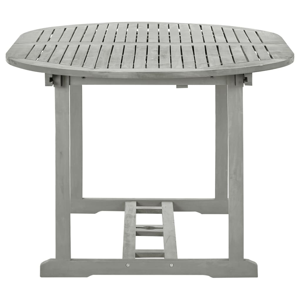 vidaXL Trädgårdsbord grå 200x100x75 cm massivt akaciaträ