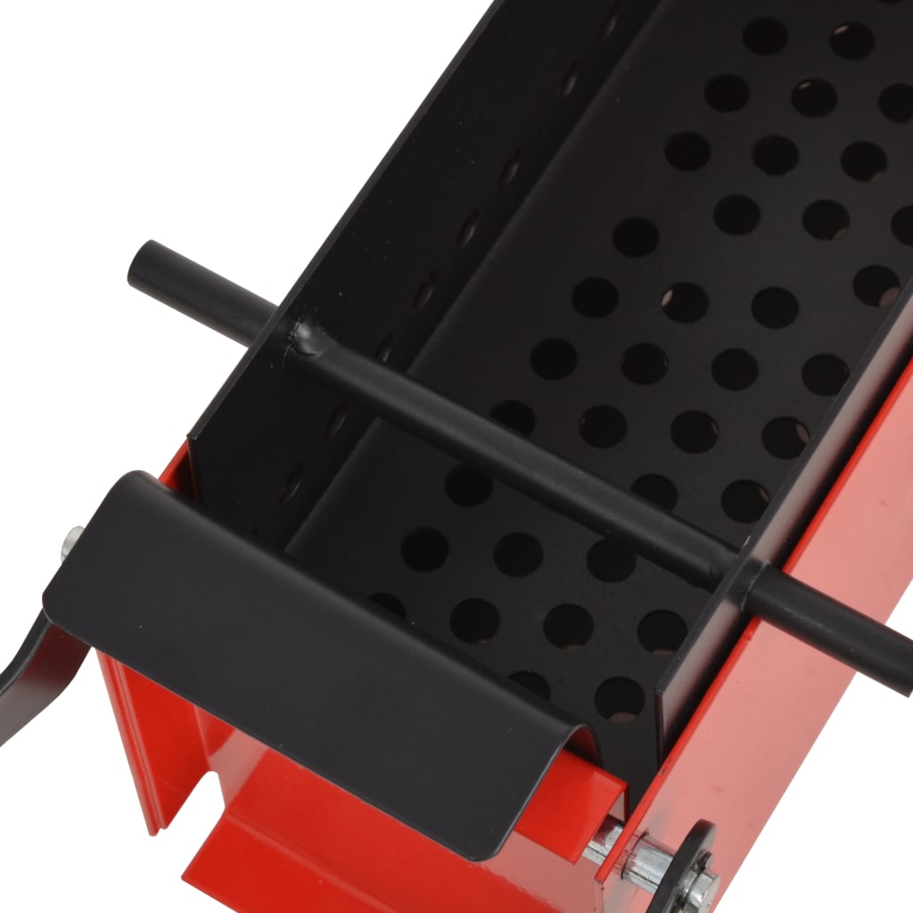 vidaXL Brikettpress i stål för papper 34x14x14 cm svart och röd