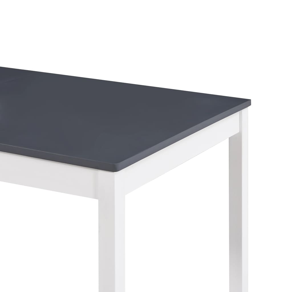 vidaXL Matbord vit och grå 180x90x73 cm furu