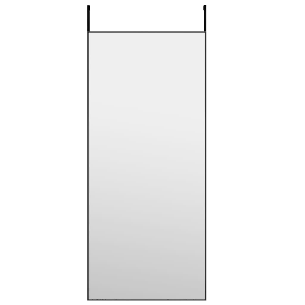 vidaXL Dörrspegel svart 40x100 cm glas och aluminium
