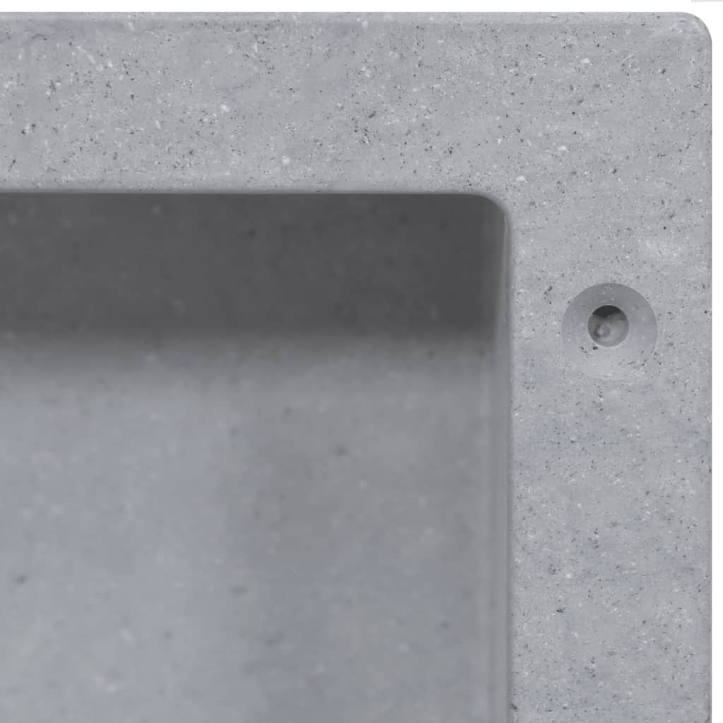 vidaXL Infälld duschhylla niche matt grå 41x36x10 cm