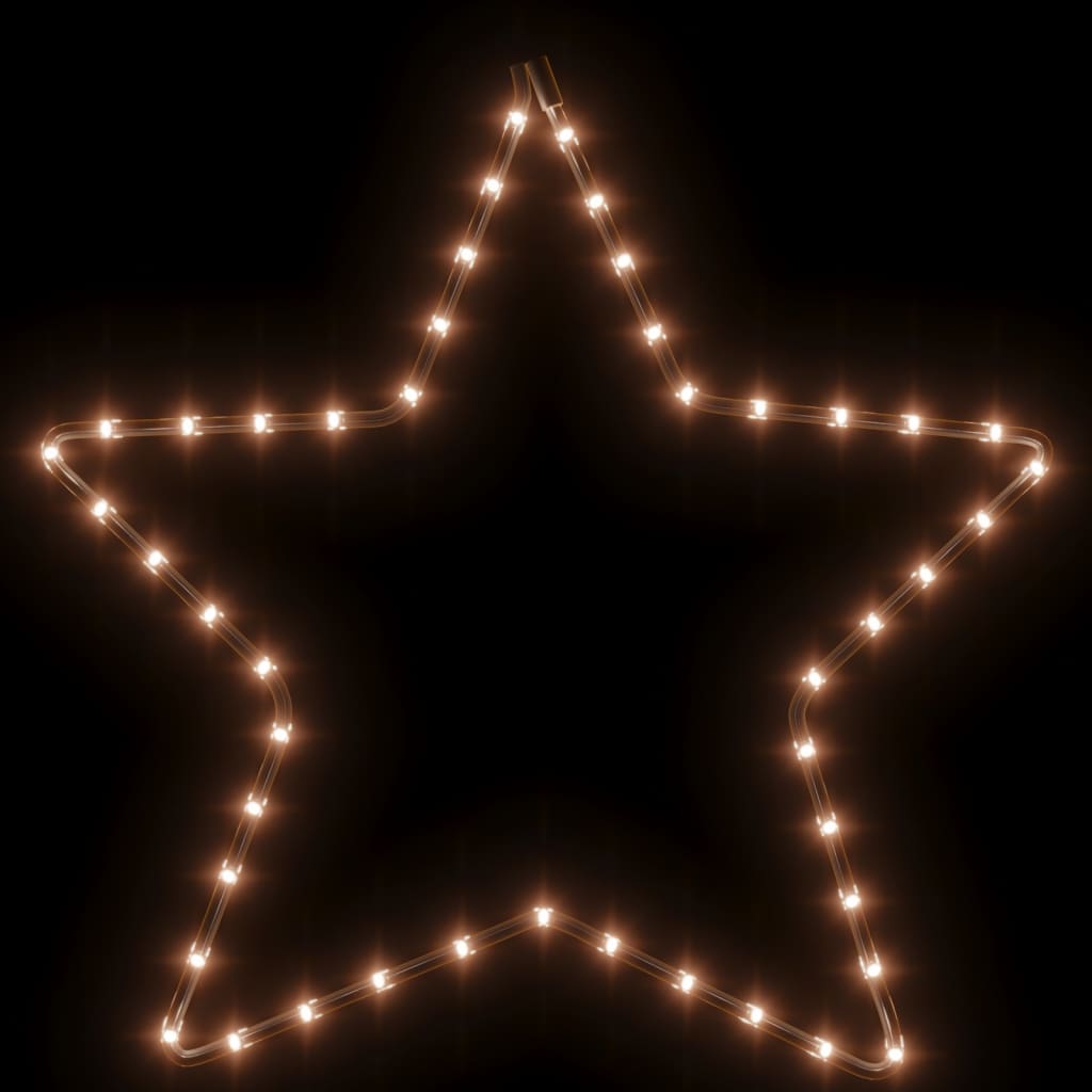 vidaXL Julstjärna ljusslinga med 48 LEDs varmvit 56 cm