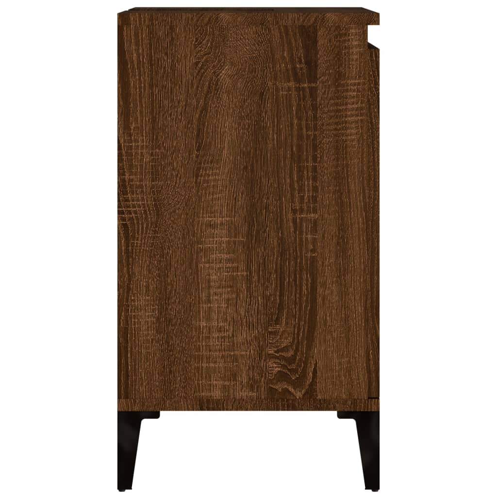 vidaXL Tvättställsskåp brun ek 58x33x60 cm konstruerat trä