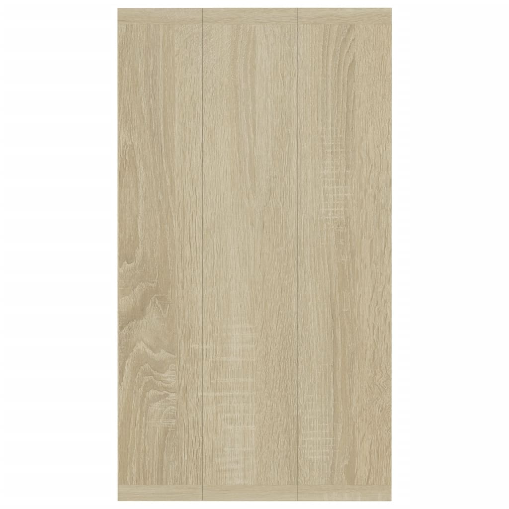 vidaXL Bokhylla/skänk vit och sonoma-ek 66x30x98 cm konstruerat trä