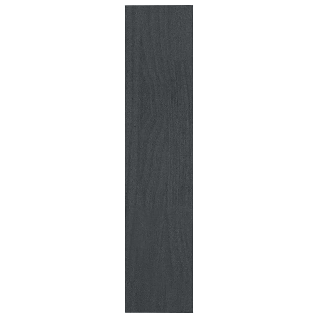 vidaXL Bokhylla/Rumsavdelare grå 100x30x135,5 cm furu