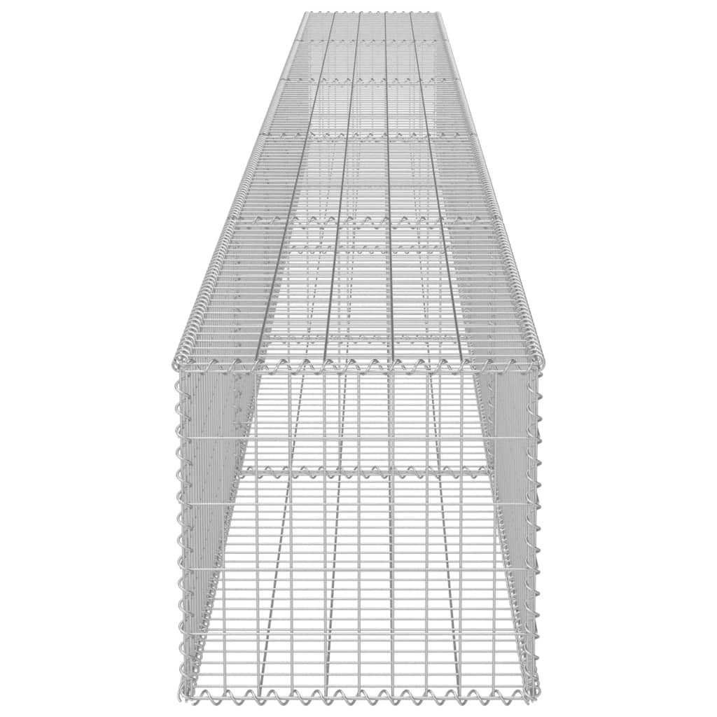 vidaXL Gabionmur i galvaniserat stål 600x50x50 cm