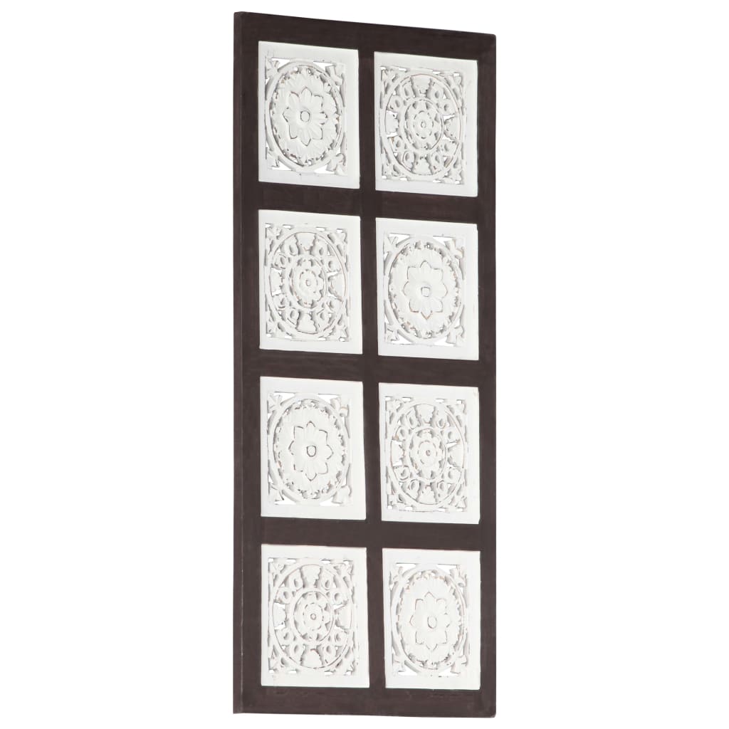 vidaXL Handsnidad väggpanel MDF 40x80x1,5 cm brun och vit