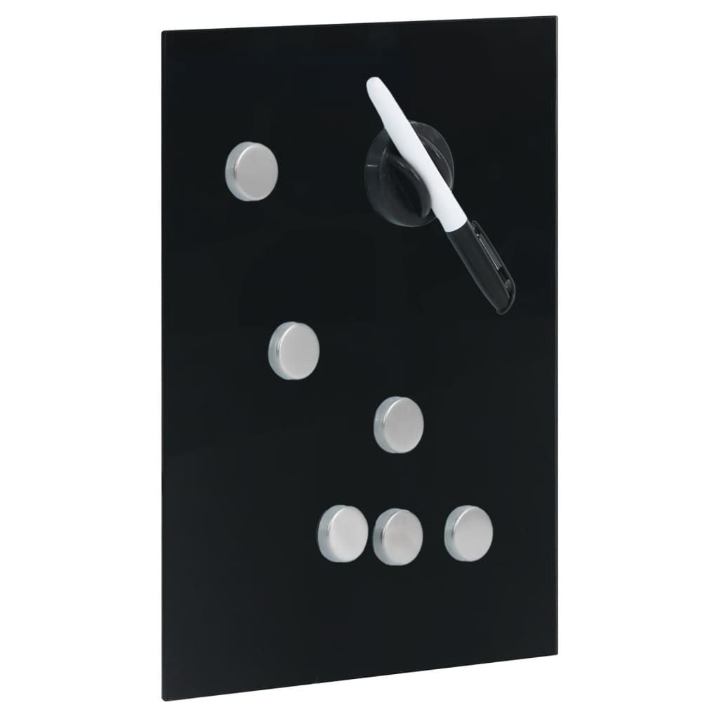 vidaXL Nyckelskåp med magnetisk tavla svart 30x20x5,5 cm
