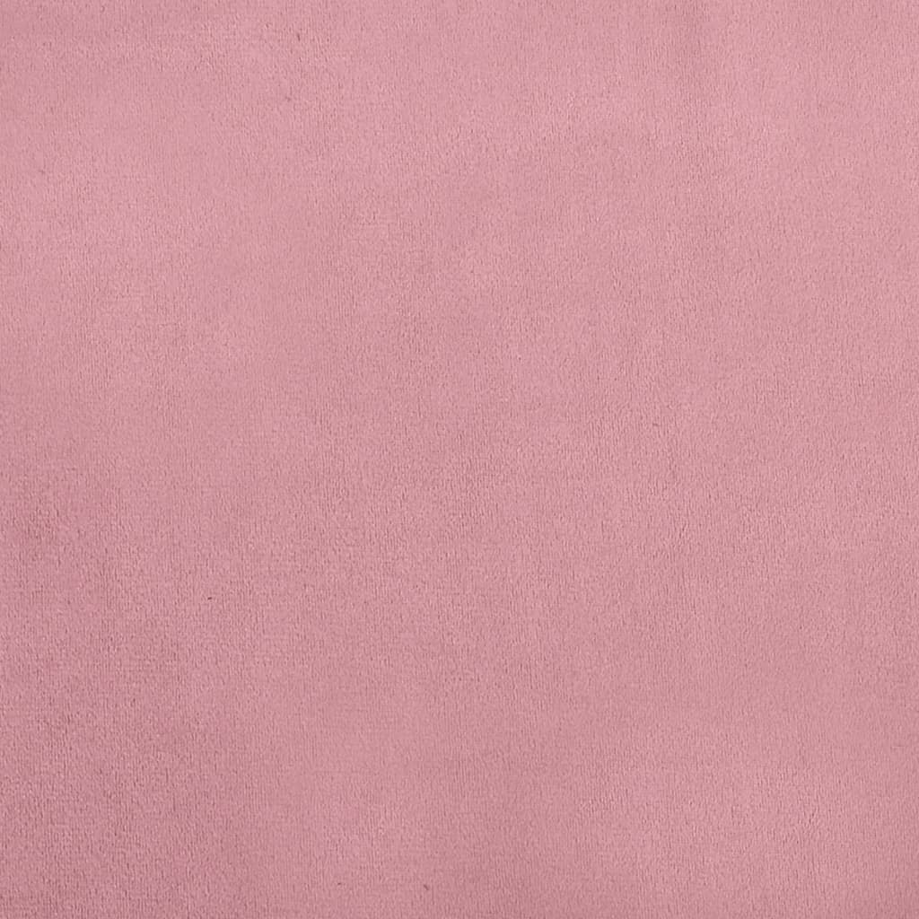 vidaXL Hundbädd med förlängning rosa 100x50x30 cm sammet