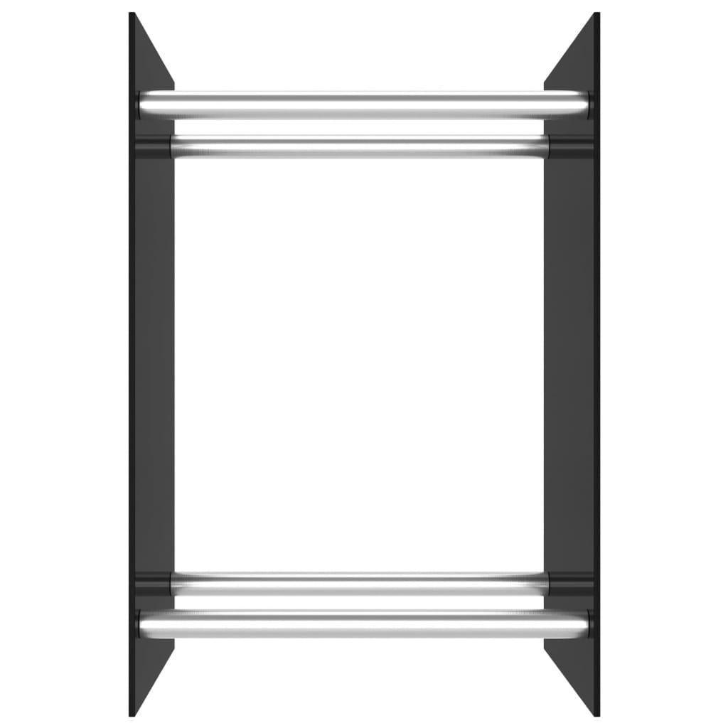 vidaXL Vedställ svart 40x35x60 cm glas